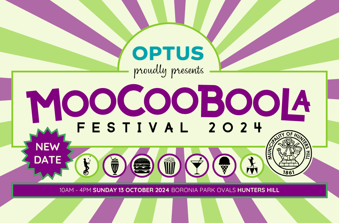 Moocooboola Festival 2024 Website Tile for new date