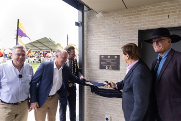 Plaque unveiling at Official Opening of Boronia Park Sports and Community Facility