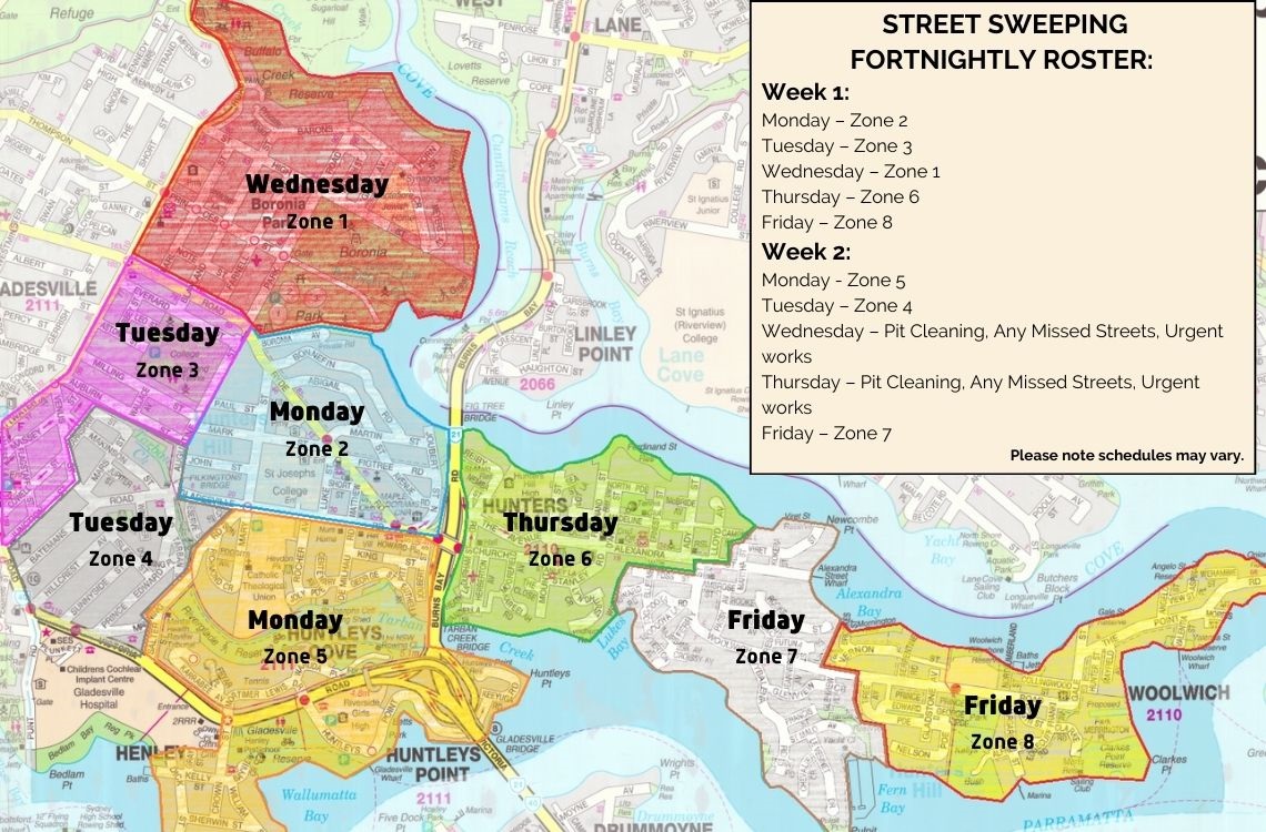 Street Sweeping Fortnightly Roster