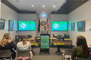 General Manager Mitchell Murphy addressing the audience during the ceremony